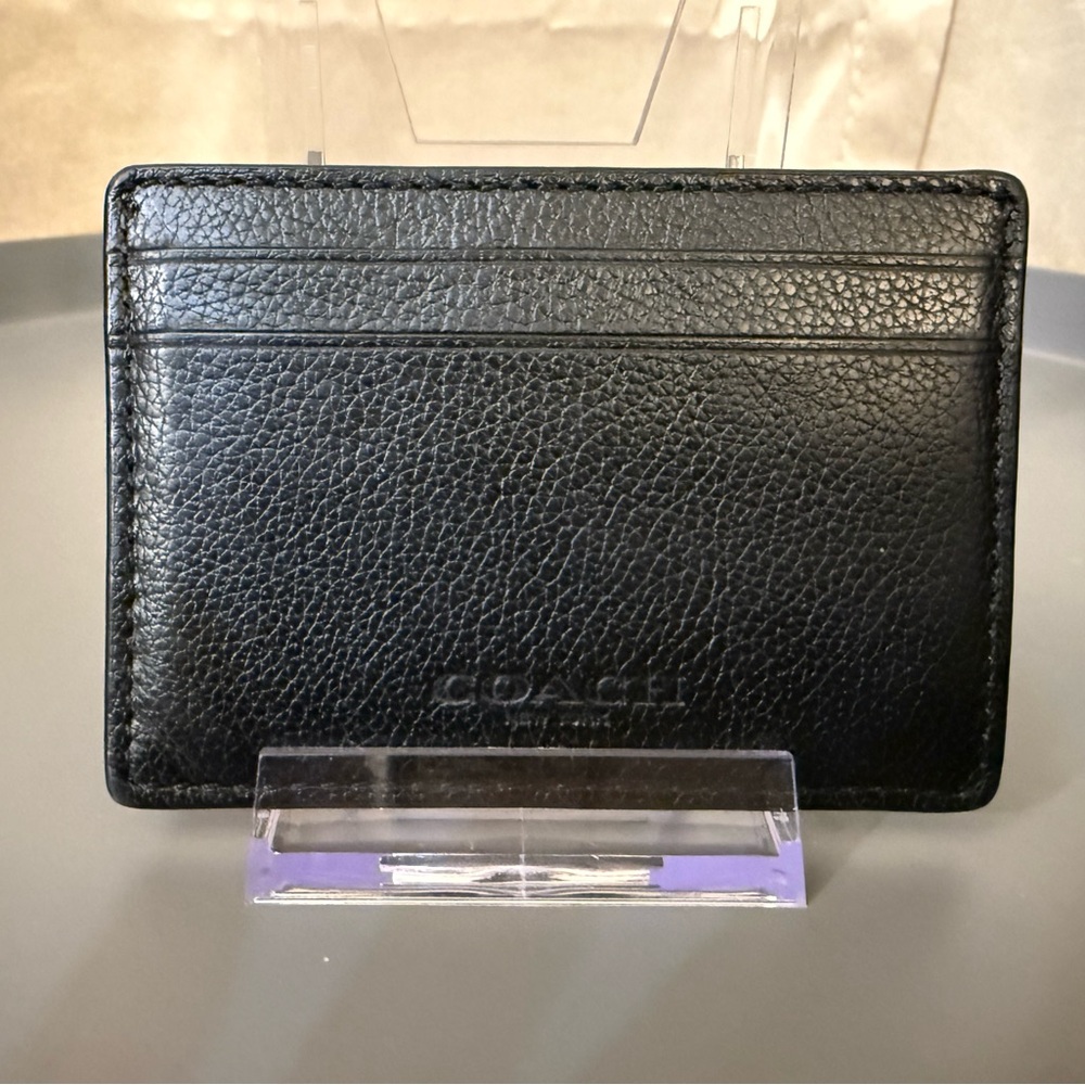 Coach Black Leather Card Case